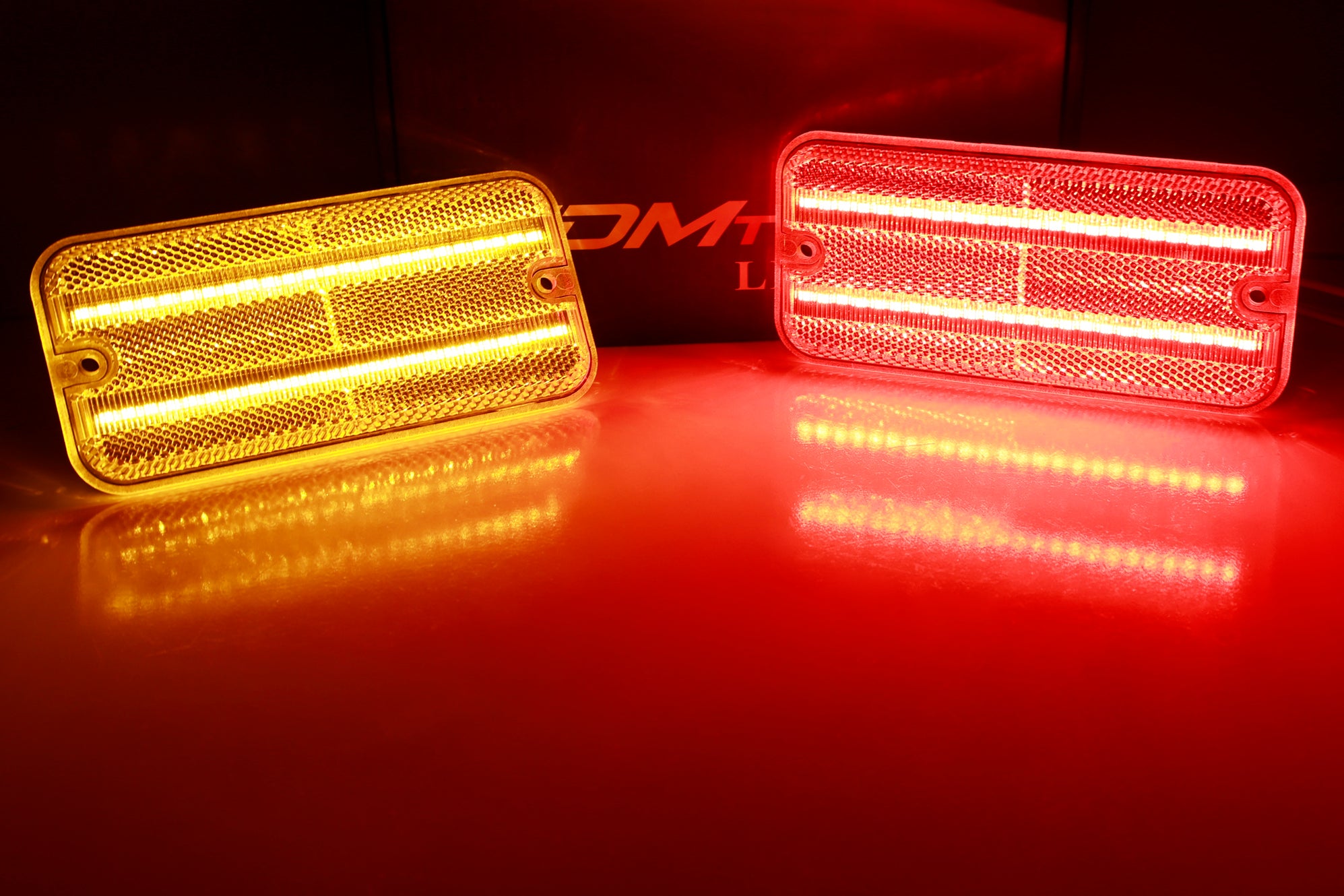 Clear Lens Amber/Red Full LED Front/Rear Side Markers For 1985-95 GMC ...