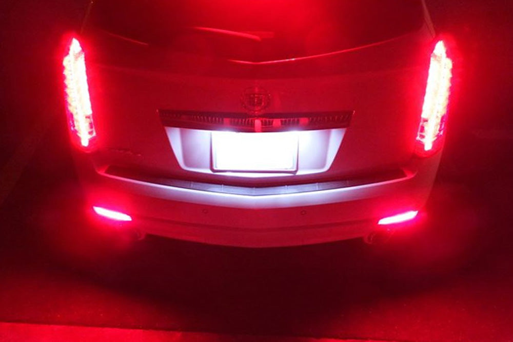 Red Lens 54-SMD LED Bumper Reflector Marker Lights For Cadillac CTS GMC Acadia