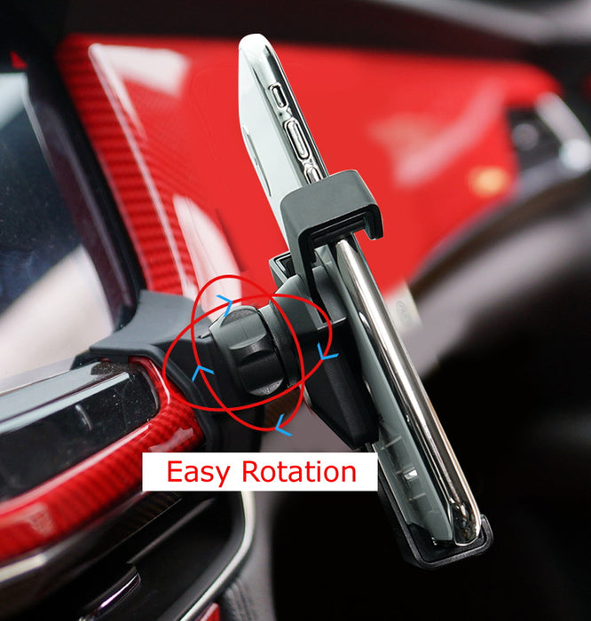 Smartphone Gravity Holder w/Exact Fit Clip-On Dash Mount For 16-up Cadillac CT6