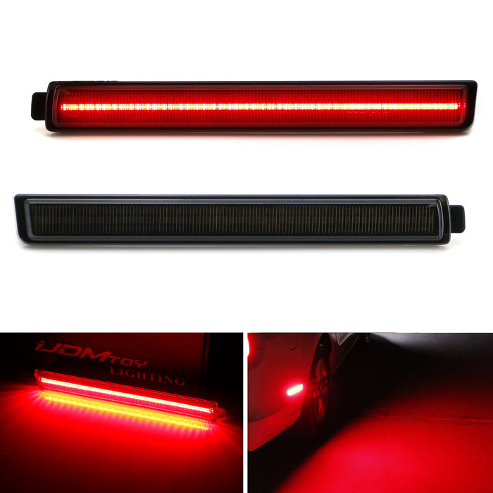 OE-Red Lens Smoked Full LED Rear Side Marker Light Kit For 2008-13 Cadillac CTS