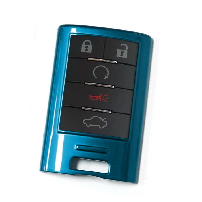 Exact Fit Glossy Blue Smart Key Fob Shell For Cadillac ATS CTS XTS Escalade
