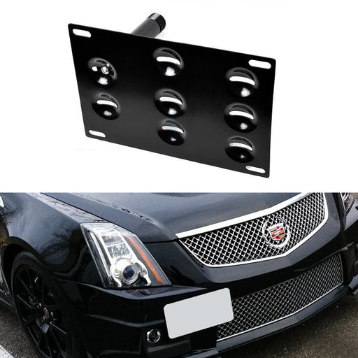 Bumper Tow Hook License Plate Mount Bracket Holder For 08-13 Cadillac CTS CTS-V