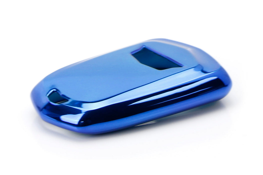 Chrome Blue TPU Key Fob Case For Cadillac ATS CTS CT6 XTS XT5 ELR SRX Escalade