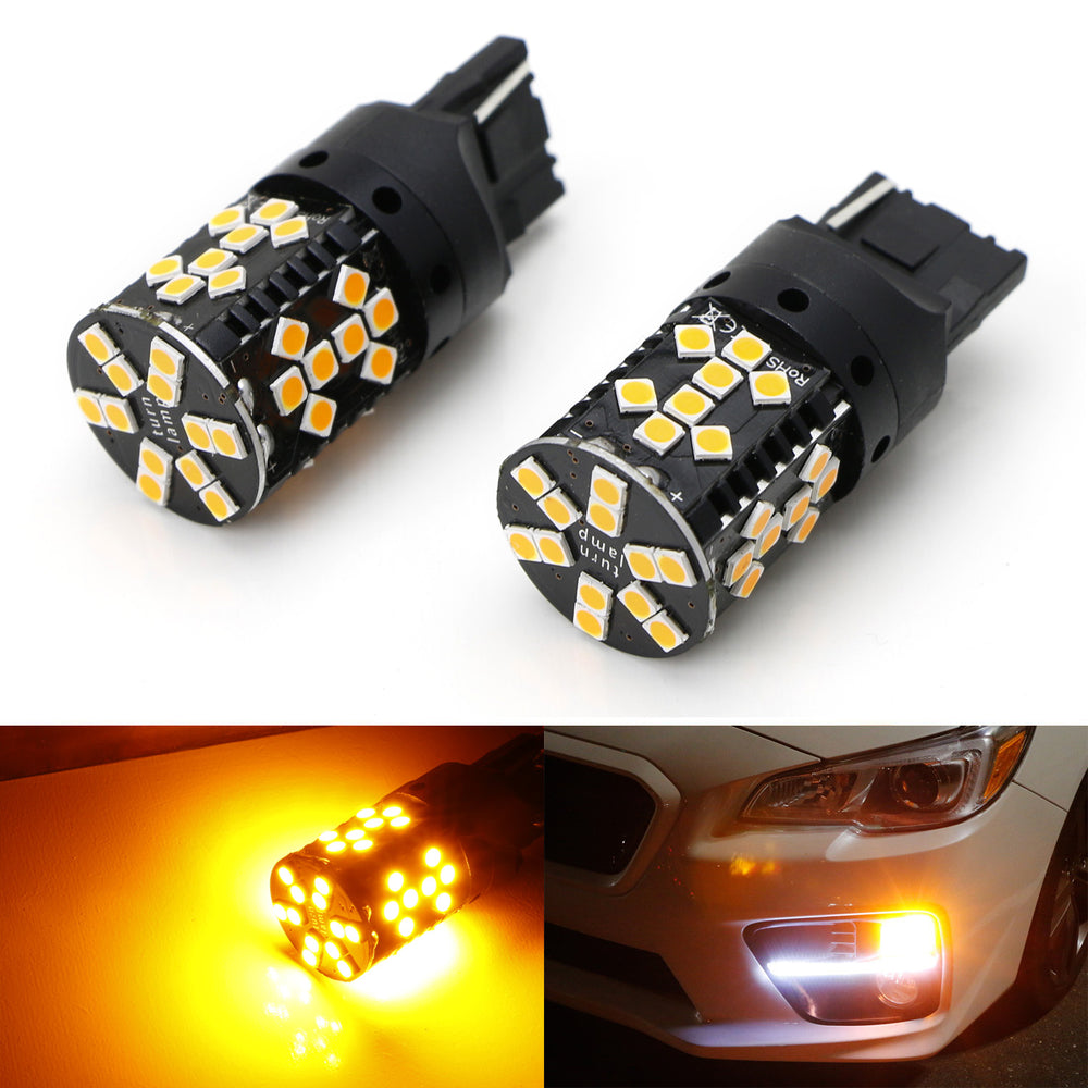 No Hyper Flash 25W Amber 7440 CANbus LED Bulbs For Front/Rear Turn Sig —  iJDMTOY.com
