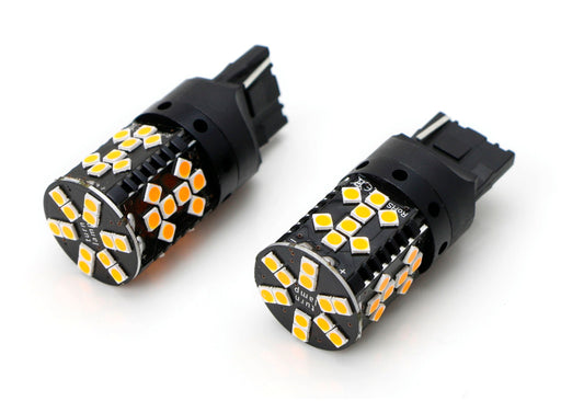 No Hyper Flash 25W Amber 7440 CANbus LED Bulbs For Front/Rear Turn Signal Light