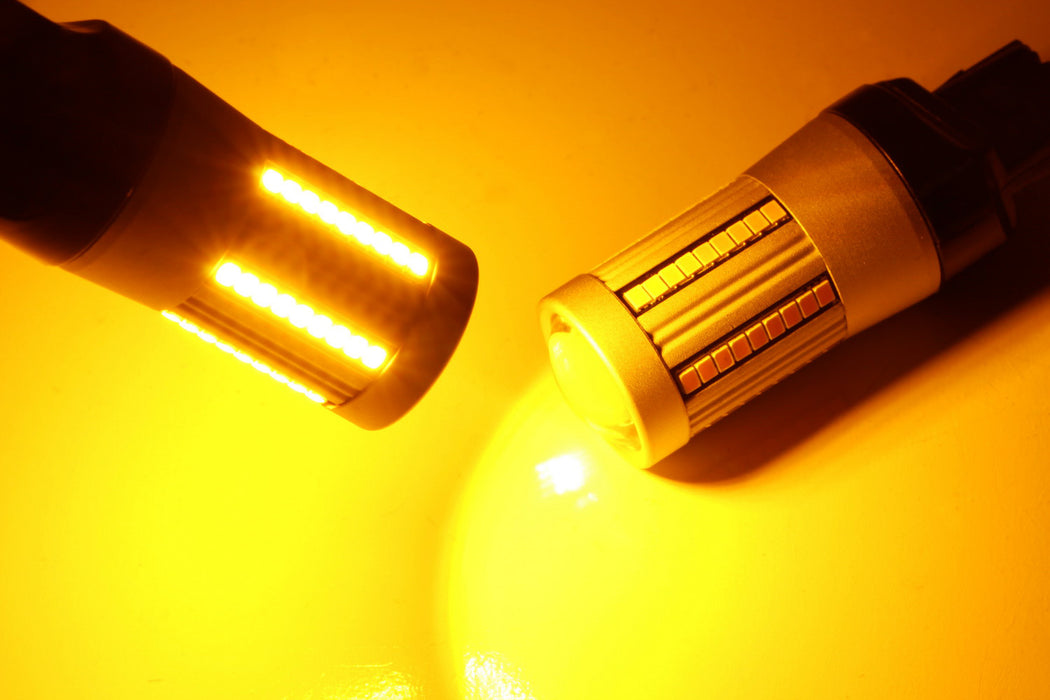 No Hyper Flash 24W Amber 7440 W21W T20 LED Bulb For Front/Rear Turn Signal  Light — iJDMTOY.com