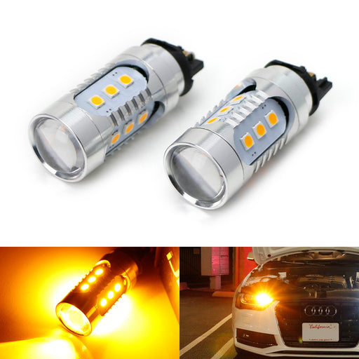 Amber CAN-bus PWY24W LED Front Turn Signal Bulbs For Audi BMW MINI Mercedes VW