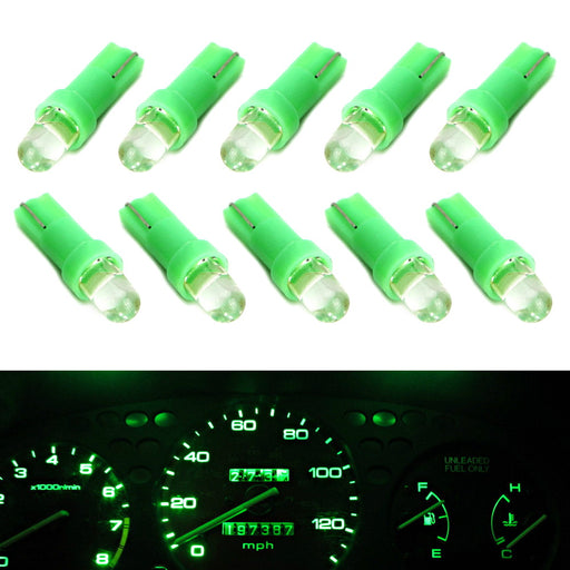 Green Projector Head 37 73 74 79 T5 Gauge Cluster Background Lighting LED Bulbs