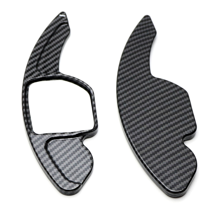 Twill-Weave Carbon Style Steering Wheel Paddle Shift For Audi A4 A5 A6 Q3 Q5 Q7