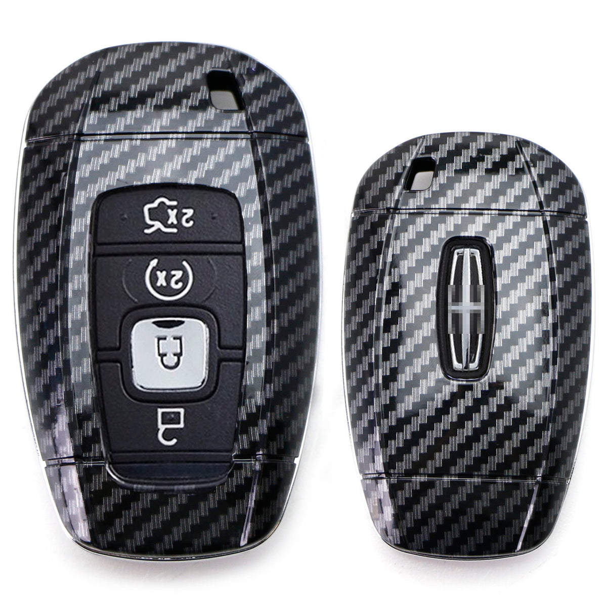 Sleek Carbon Fiber Look Key Fob Cover For Ford F-150, Explorer & Lincoln MKX/MKC – Easy Grip & Protection