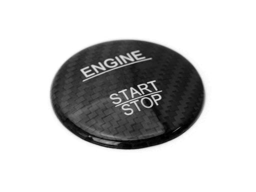 Black Real Carbon Fiber Cover For Mercedes Keyless Engine Start/Stop Push Button