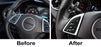 Grey Steering Wheel Paddle Shifter Extensions For Chevy 14-19 Corvette, Camaro