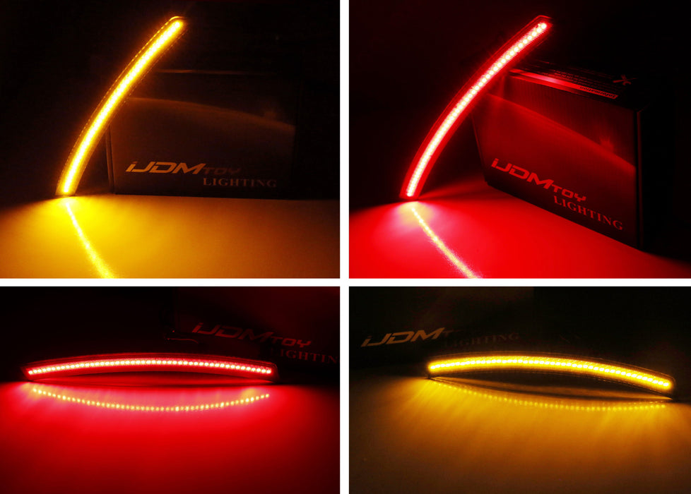 Smoked Lens Full LED Strip Front Rear Side Marker Light For 2014-19 C7 Corvette