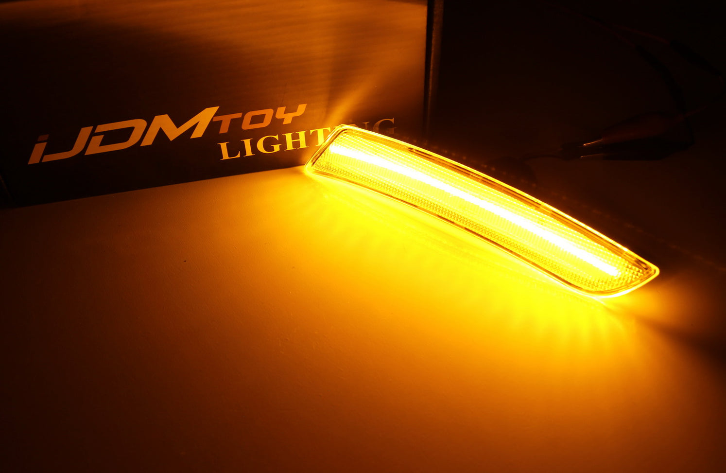 Smoked Lens Front Amber LED Side Marker Lights For Chevy Camaro Cadill ...