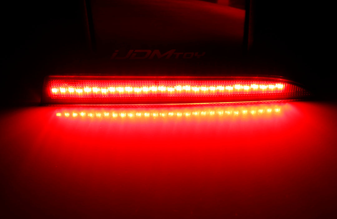 Smoked Lens 28-SMD Red LED Bumper Reflector Lights For 16-up Chevrolet Camaro