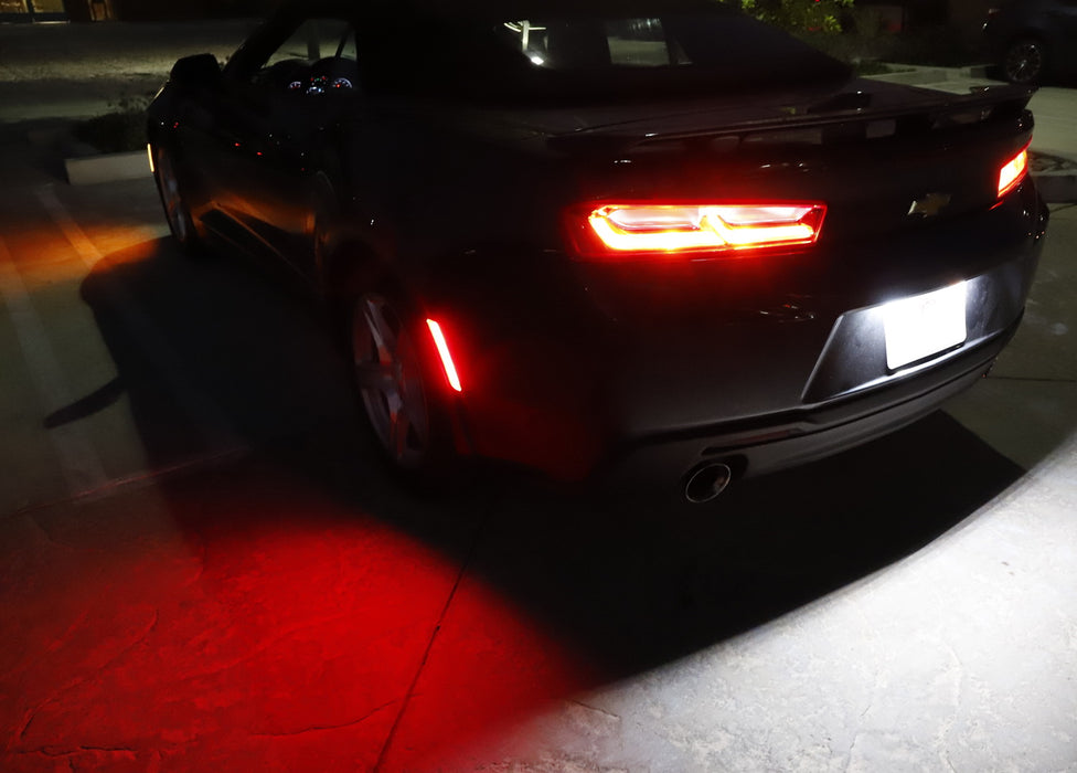 Smoked LED Side Marker Lights For 2016-2023 Chevy Camaro | Front Amber & Rear Red | DOT/SAE Approved | Plug & Play