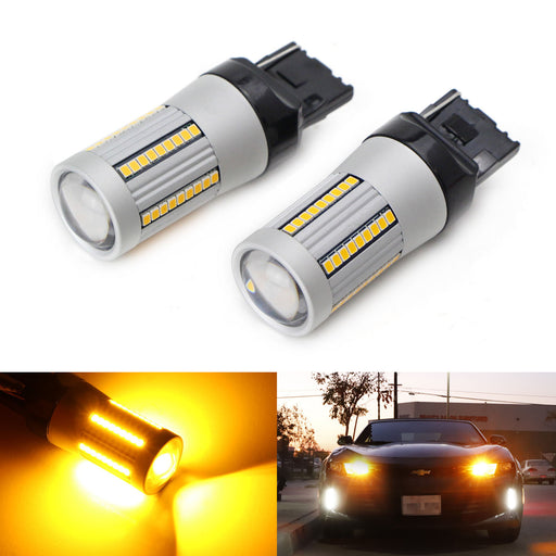 No Hyper Flash Amber LED Front Turn Signal Replacement Bulbs For 2016-up Camaro