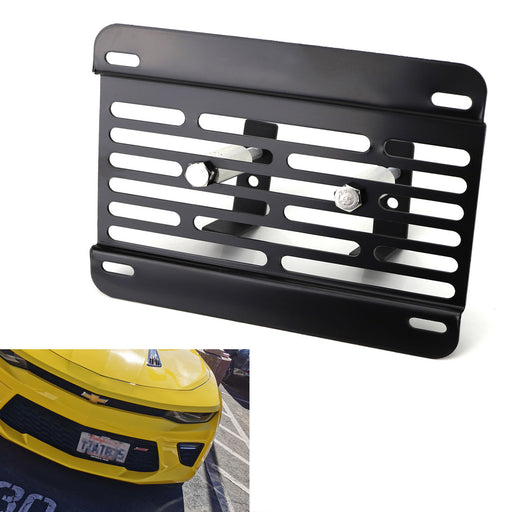 No Drill Front Grille Mesh Mount License Plate Relocator For 16-up Chevy Camaro