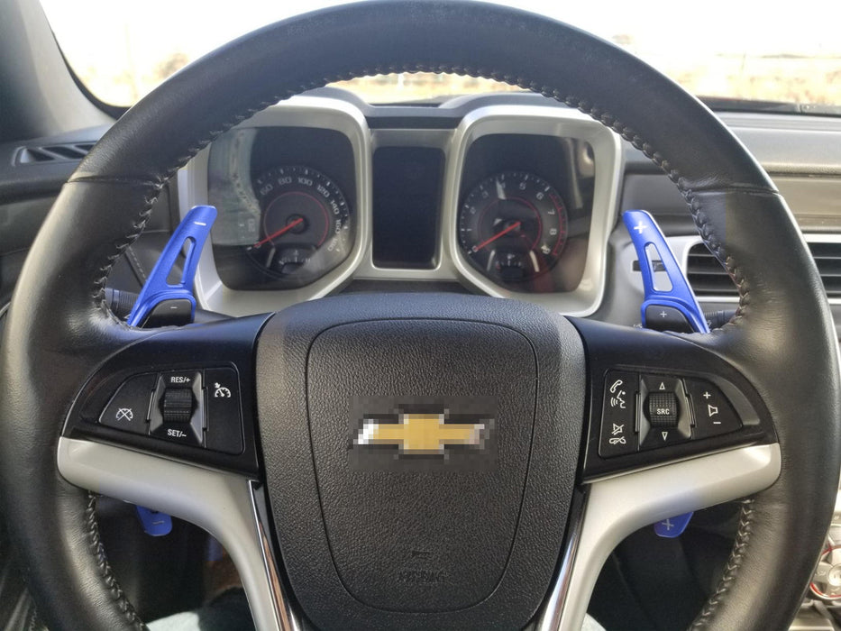 Blue Steering Wheel Paddle Shifter Extension For 12-15 ChevyCamaro 16-19 CT6 XT5