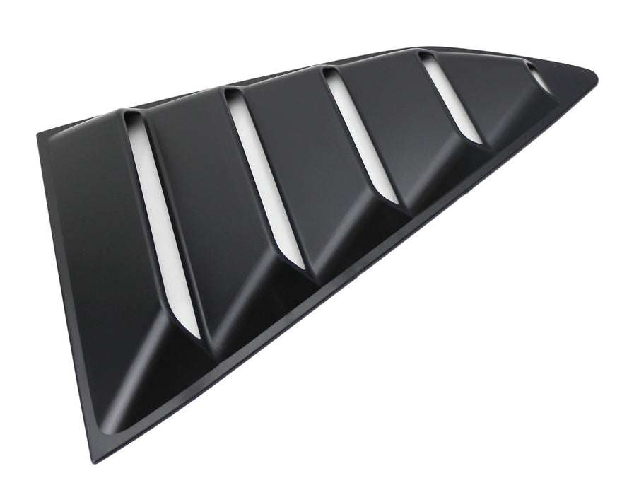 Black Racing Style Rear Side Window Scoop Vent Louvers For 2016-up Gen6 Camaro