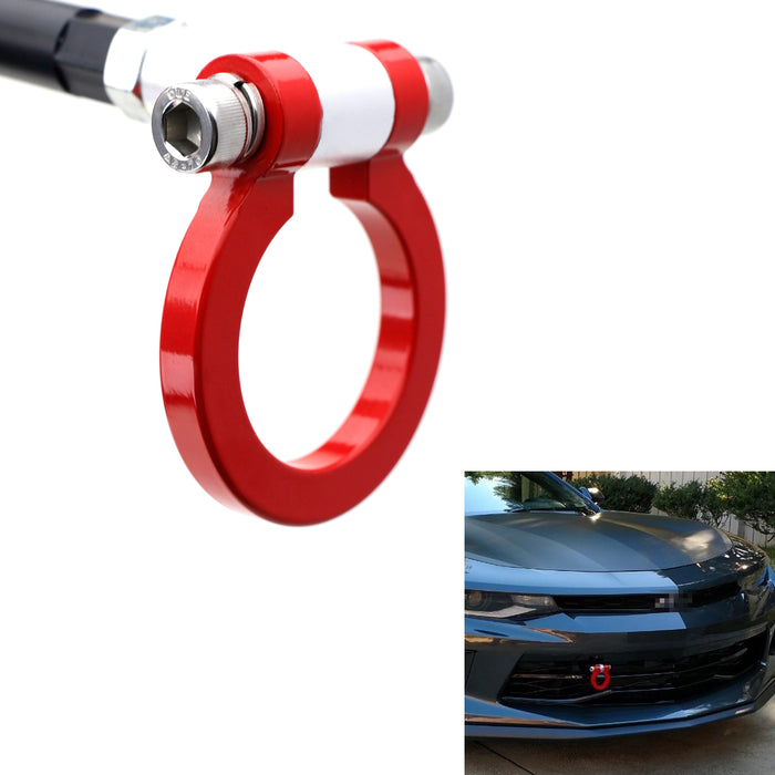 Red Track Racing Style Front Tow Hook Ring For 2016-2021 Gen6 Chevrolet Camaro