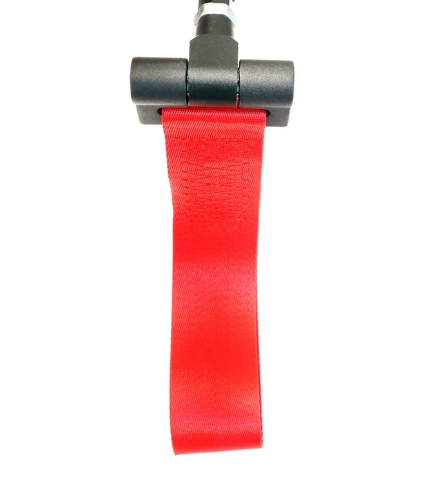 Track Racing Style Red Towing Strap For 16-up Chevy Camaro, Tow Hole Adapter Rod
