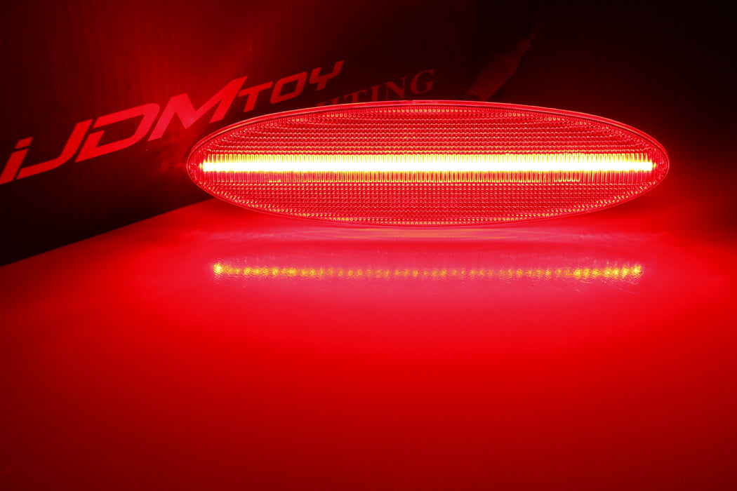 Fit 15-22 Dodge Challenger White CLEAR LENS LED Strip Rear Side Marker Fit 15-22 Dodge Challenger White CLEAR LENS LED Strip Rear Side Marker