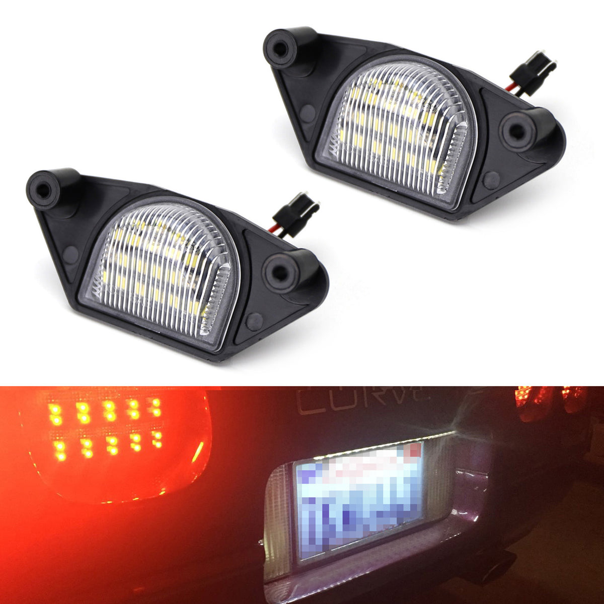 Set of 2 LED License Plate Lights Lamps Assembly For 2003-2017 Lincoln  Navigator
