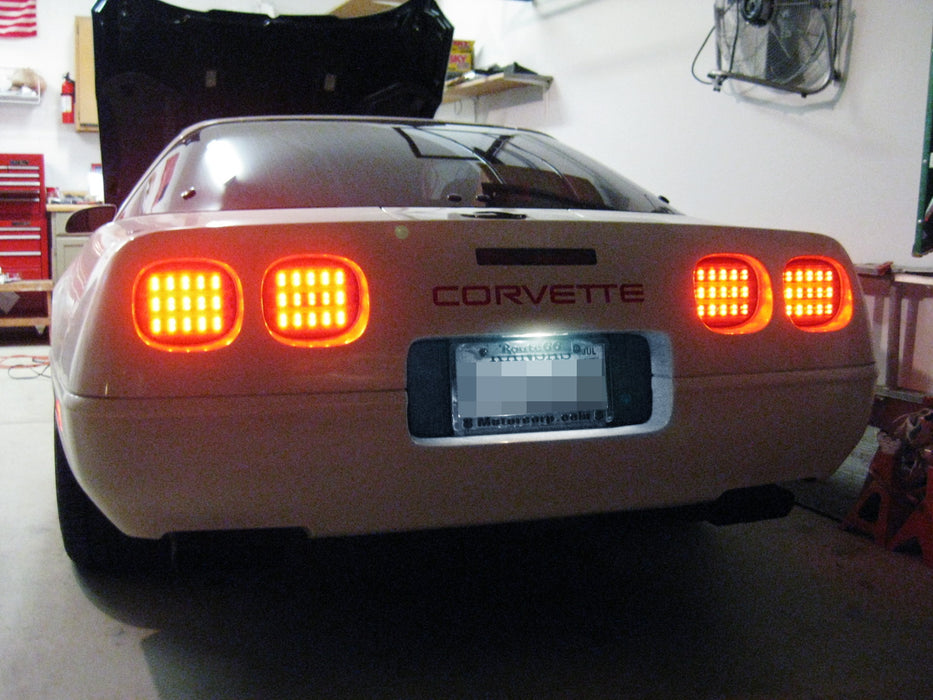 Venom Inc. Full LED License Plate Lights For Chevy Corvette, Impala, Monte Carlo & More (Pair) – Cold White
