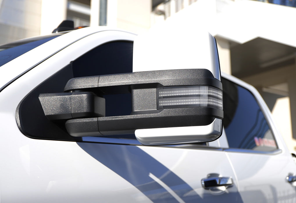 Dual-Row Amber LED Strip Tow Mirror Marker Lights For Chevy Silverado GMC Sierra