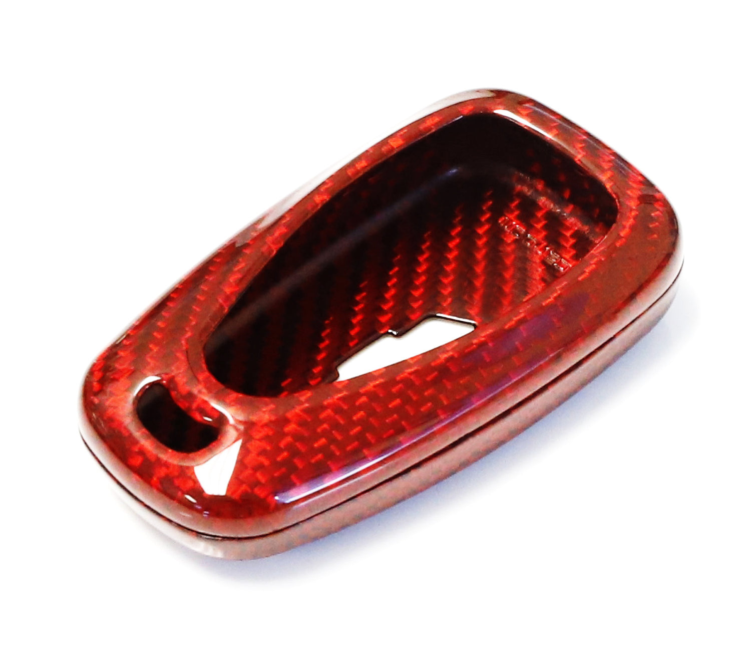 thumbnail image 2 of Carbon Fiber Style Metal Key Fob Cover – For Chevy Cruze, Impala, Equinox, Trax, Buick 2 of 5