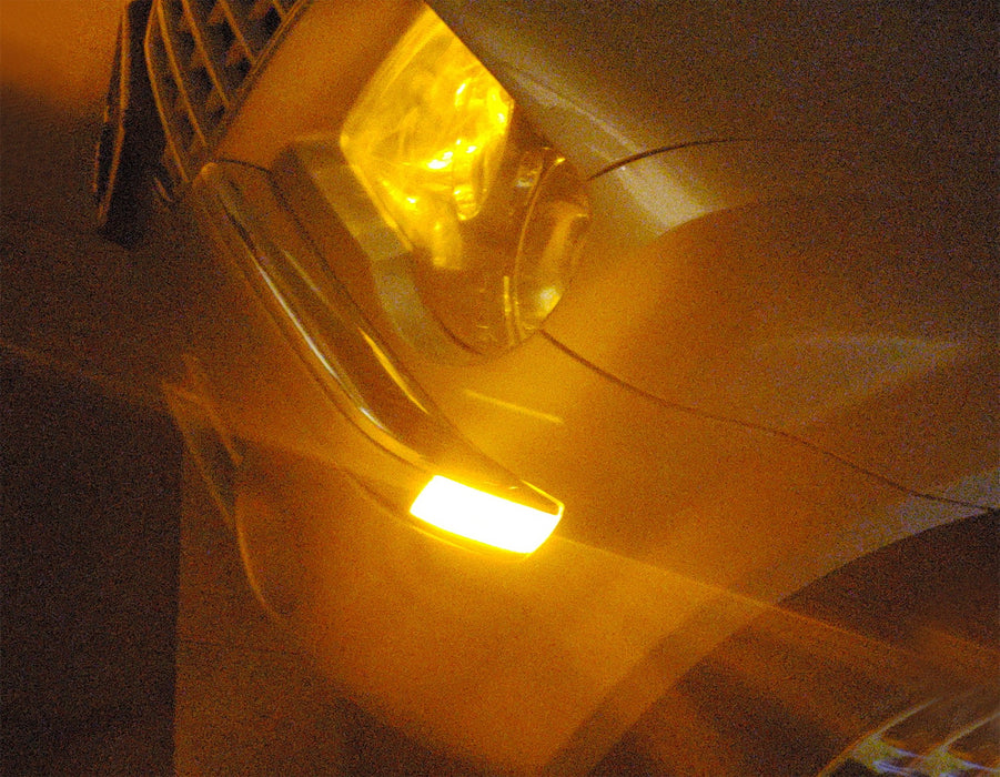 Smoked Black Lens Amber LED Front Side Marker Lights For 1982-1992