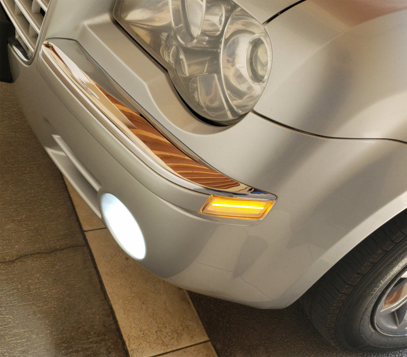 Clear Lens Amber 30-SMD LED Front Side Marker Light For 2005-2010 Chrysler 300