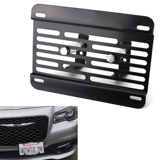 No Drill Front Grille Mesh Mount License Plate Relocator For 15-up Chrysler 300
