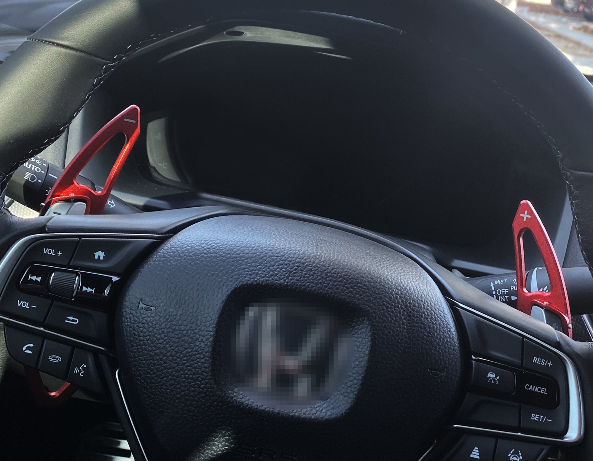 Steering Wheel Shift Paddle Extensions For Honda Civic 11th, Accord, CR-V, Pilot 2023-2025 - Carbon Fiber Black