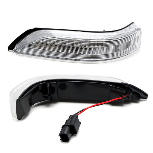 Clear Lens Full LED Strip Sequential Blink Side Mirror Lamps For 05-13 Acura RL