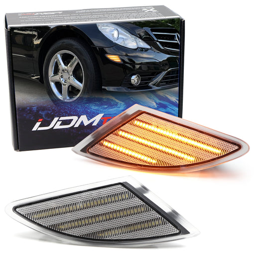 Clear Lens Amber Full LED Side Marker Lights For 2006-2010 Mercedes W251 R-Class