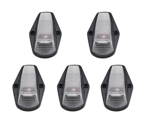 5pc Clear Lens White Full LED Cab Roof Marker Lights For Ford 1980-97 F150 F250
