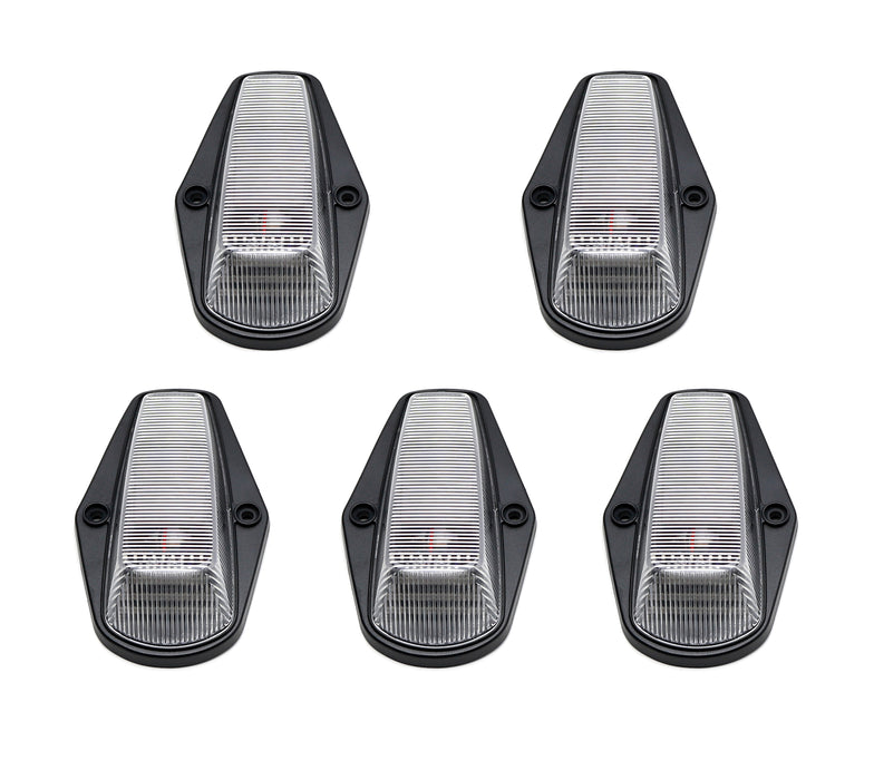 5pc Clear Lens White Full LED Cab Roof Marker Lights For Ford 1980-97 F150 F250