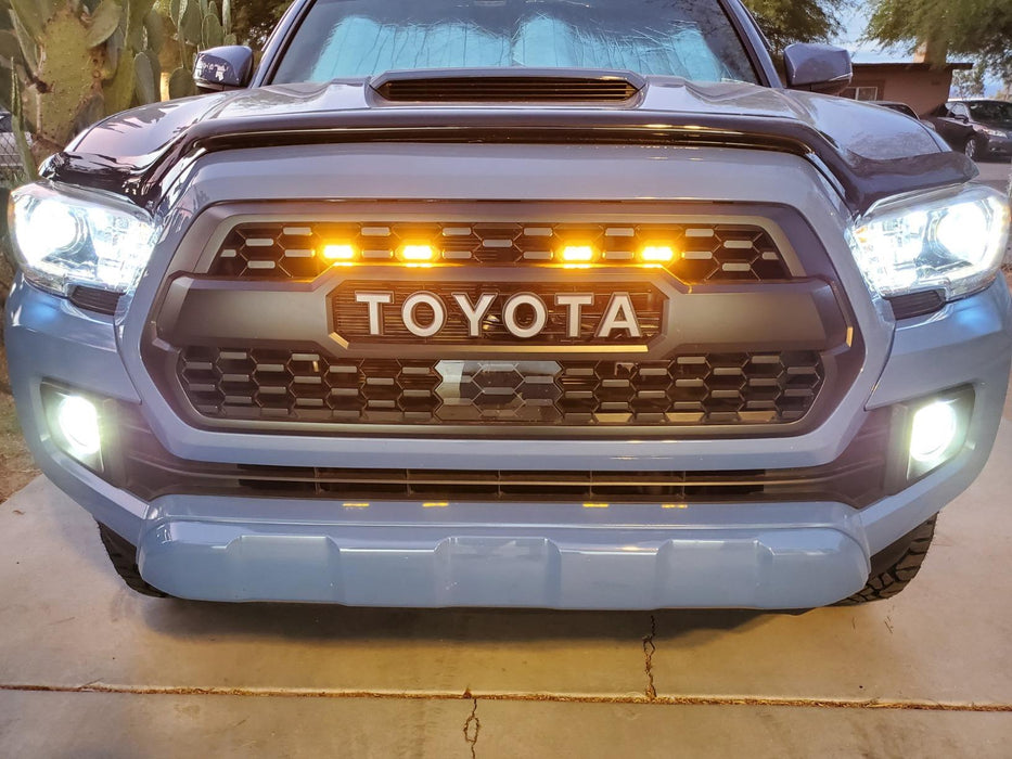 4pc Set Front Grille Lighting Kit For 2016-23 Toyota Tacoma w/TRD Pro Grill ONLY