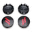 4pc Set 63mm Red // Slash Wheel Center Caps For Dodge Charger Challenger Durango