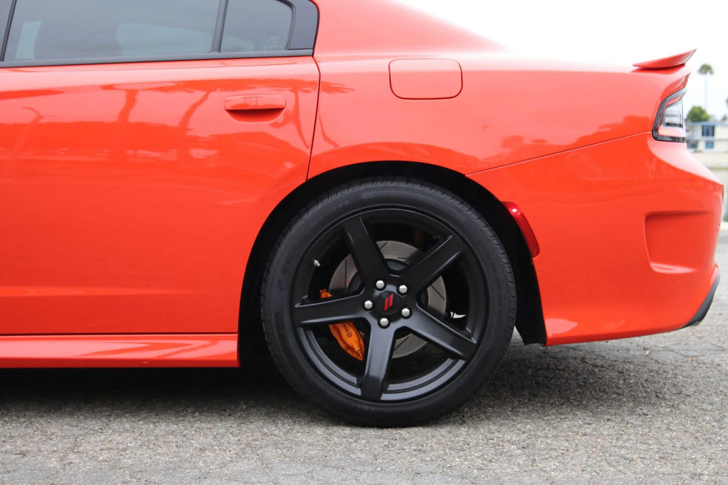 4pc Set 63mm Red // Slash Wheel Center Caps For Dodge Charger Challenger Durango