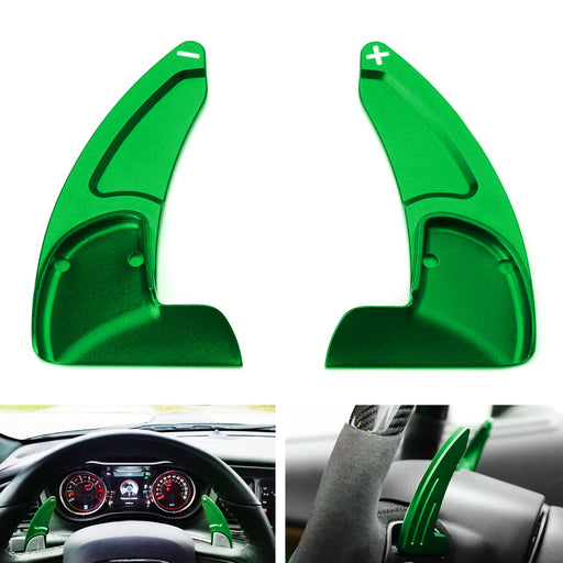 Green CNC Billet Steering Wheel PaddleShifter Extension Cover For Dodge Chrysler