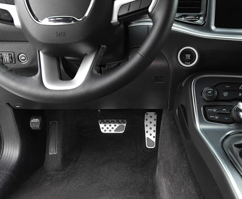 dodge challenger pedal covers 2pc Track Design Silver Foot Pedal Covers For 08+ Dodge Challenger, 09+ Charger