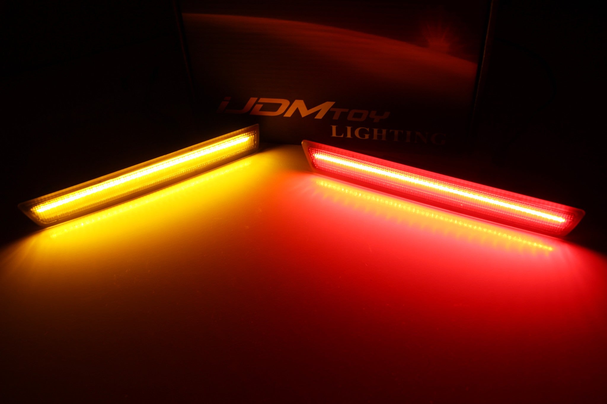 Clear Lens Front Amber Rear Red LED Side Marker Lights 2015-24 Dodge C ...