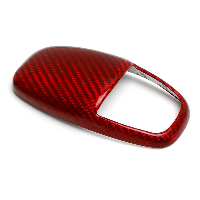 Red Real Carbon Fiber Shift Knob Cover Shell For Dodge 15-23 Challenger Charger
