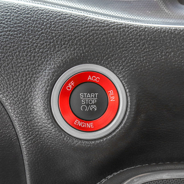 Red Keyless Engine Push Starter Surrounding Ring For Dodge Charger Challenger...