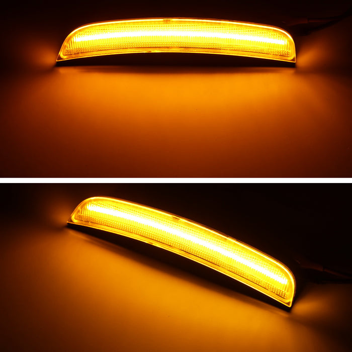 Smoked Lens Amber LED Front Side Marker Lamps Assembly For 2015-up Dodge Charger