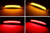 Smoked Lens Front Amber Rear Red LED Side Marker Lights For 15-up Dodge Charger