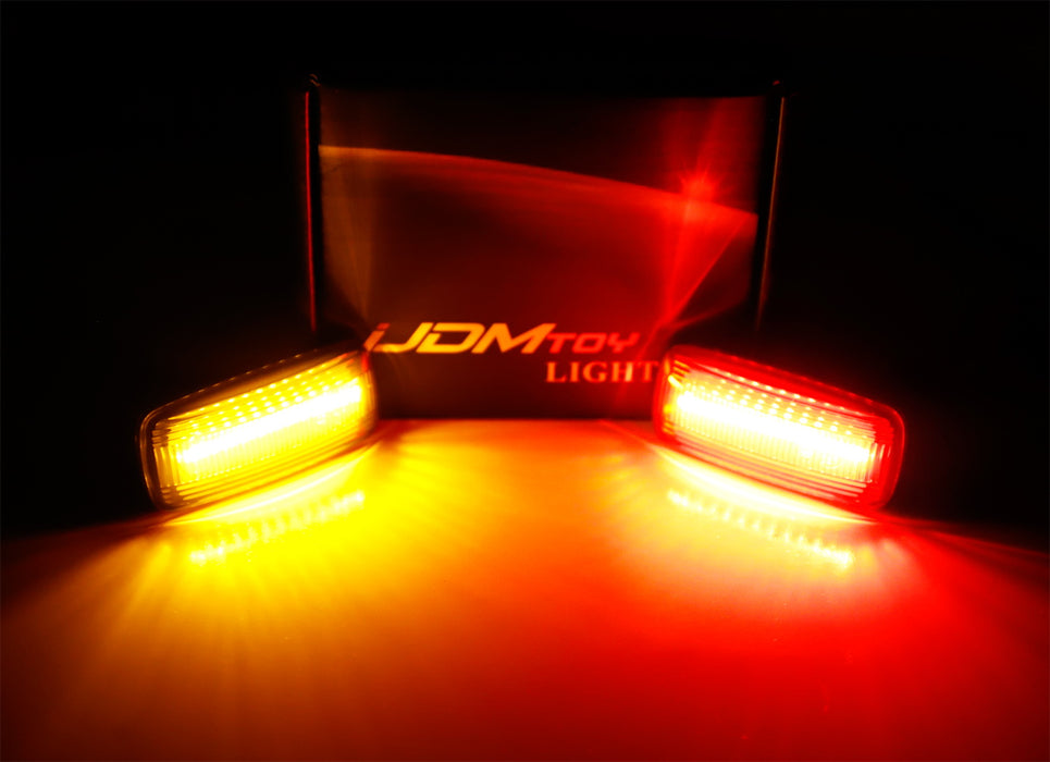 Clear Lens Front/Rear 48-LED Fender Side Marker Lamps For 10-18 RAM Double Wheel